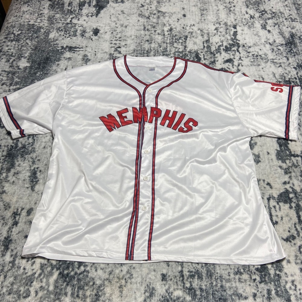 BWM Global Memphis Red Sox Negro League Baseball Jersey White Red Mens XL 25